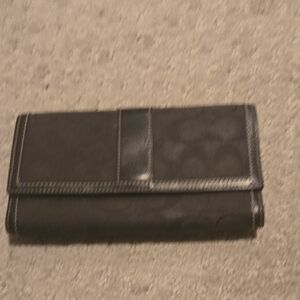 Black Coach Leather Wallet